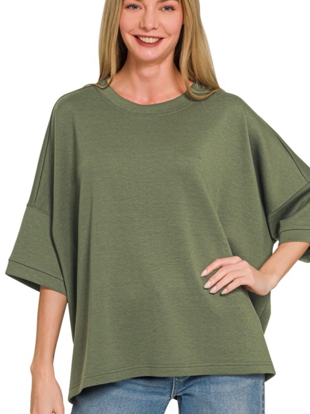 Oversized Women's Scuba Top